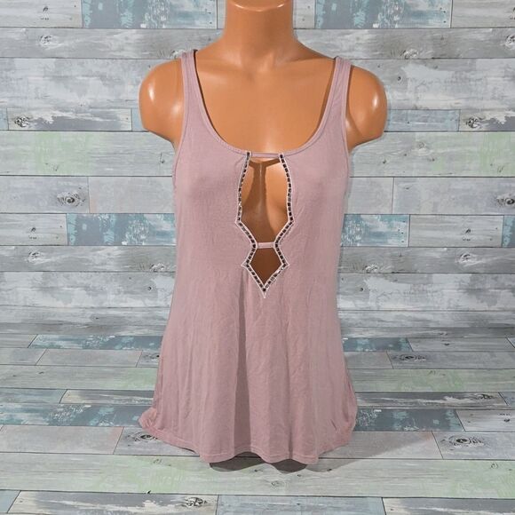 BKE Boutique Dusty Rose Tank Top sz Small - Picture 1 of 5